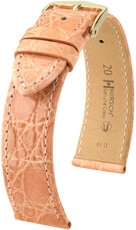 Bőrszíj Hirsch Genuine Croco 18900822-7, narancssárga, krokodilbőr, Quick Release