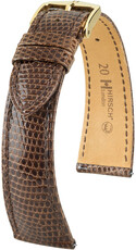 Bőrszíj Hirsch London L 04366010-7, barna, gyíkbőr, L hosszúságú, gyorskioldó, gyorskioldó