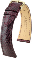 Bőrszíj Hirsch London L 04366060-7, lila, gyíkbőr, L hosszúságú, gyorskioldó, gyorskioldó