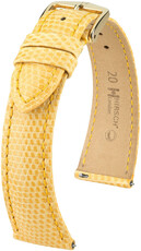 Bőr óraszíj Hirsch London L 04366073-7, sárga, gyíkbőr, hossz L, Quick Release