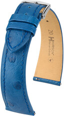 Bőr óraszíj Hirsch Massai Ostrich L 04362085-2, kék, struccbőr, hossz L, Quick Release