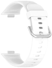Szilikon óraszíj Ricardo Lavarone (kompatibilis Huawei Watch Fit 3, 4, 4 Pro, 5, 5 Pro), White/Silver