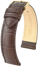 Bőr óraszíj Hirsch Duke 01028110OE-1, barna, borjúbőr, open end (rögzített fülekhez), hossz M
