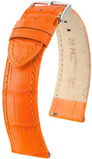 Bőrszíj Hirsch Duke 01028176-2, narancssárga, borjú, Quick Release