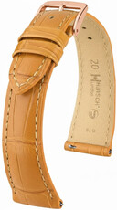 Bőrszíj Hirsch London 04207175-7, barna, alligátor bőr, Quick Release