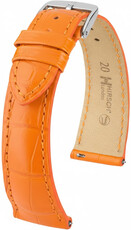 Bőrszíj Hirsch London 04207176-2, narancssárga, alligátor bőr, Quick Release