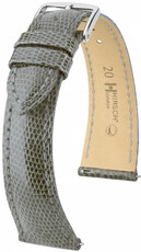 Bőrszíj Hirsch London 04266130-2, szürke, gyíkbőr, Quick Release