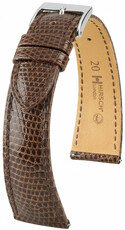 Bőr óraszíj Hirsch London L 04266010-2, barna, gyíkbőr, hossz L, Quick Release