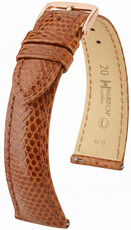 Bőr óraszíj Hirsch London L 04266070-7, barna, gyíkbőr, hossz L, Quick Release