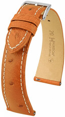 Bőrszíj Hirsch Massai Ostrich 04262171-2, barna, struccbőr, Quick Release