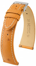 Bőrszíj Hirsch Massai Ostrich 04262174-2, barna, struccbőr, Quick Release