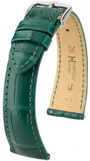 Bőr óraszíj Hirsch London L 04207049-2, zöld, aligátorbőr, hossz L, Quick Release