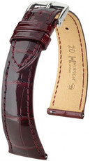 bőr óraszíj Hirsch London L 04207060-2, piros, aligátorbőr, hossz L, Quick Release