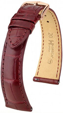 Bőr óraszíj Hirsch London L 04207069-7, piros, aligátorbőr, hossz L, Quick Release