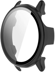 Védőtok (kompatibilis Garmin Vívoactive 6), műanyag, fekete + védőüveg