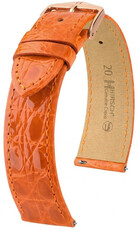 Bőr óraszíj Hirsch Genuine Croco L 01808076-7, narancssárga, krokodilbőr, hossz L, Quick Release