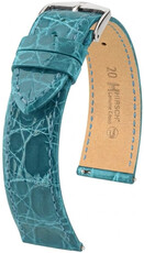 Bőr óraszíj Hirsch Genuine Croco L 01808083-2, kék, krokodilbőr, hossz L, Quick Release