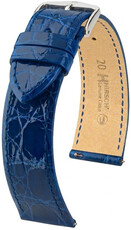 Bőr óraszíj Hirsch Genuine Croco L 01808085-2, kék, krokodilbőr, hossz L, Quick Release
