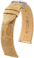 Bőr óraszíj Hirsch Genuine Croco L 01808090-2, bézs, krokodilbőr, hossz L, Quick Release