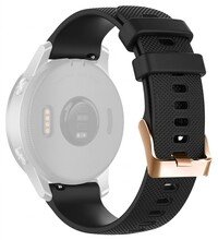 Szilikon pánt Ricardo 18mm (pro Garmin Venu 2S/3S, Vívoactive 4S, Forerunner 265S, Venu 4 (41mm) aj.), fekete, Quick Release
