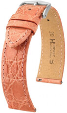 Bőrszíj Hirsch Genuine Croco 01808122-2, rózsaszín, krokodilbőr, Quick Release