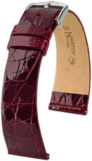 Bőrszíj Hirsch Prestige 02308160-2, piros, krokodilbőr, Quick Release