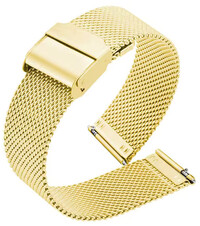 Rozsdamentes acél óraszíj Ricardo Novara, Gold, milánói szíj, Quick Release