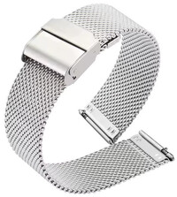 Rozsdamentes acél óraszíj Ricardo Novara, Silver, milánói szíj, Quick Release