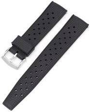 Gumiszíj Ricardo Salerno premium 20mm, Black, Quick Release