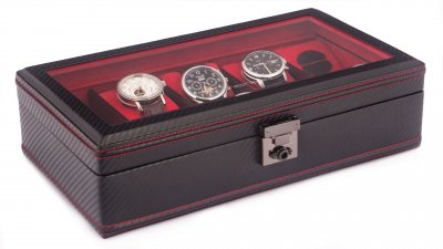 Óradoboz Friedrich Lederwaren Carbon 32048-2