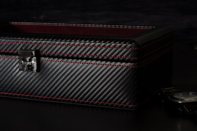 Kazeta az órára Friedrich Lederwaren Carbon 32059-2