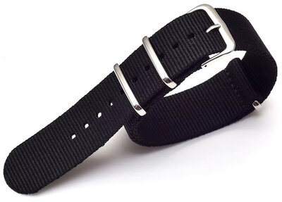 Nylon szíj Ricardo, fekete, NATO