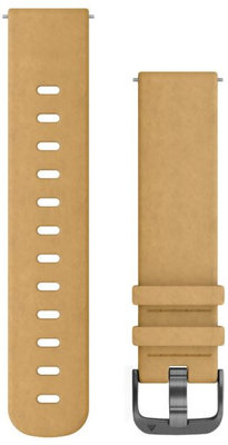Bőr óraszíj Garmin 20mm (kompatibilis Venu, Venu Sq, Venu Sq 2, Venu 2 plus stb.), bézs, Quick Release, 010-12691-04