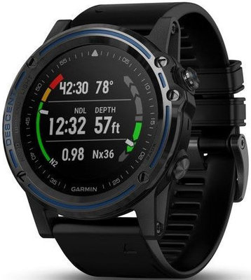 Garmin Descent Mk1 Sapphire Gray Titanium, Black band