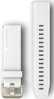 Szilikon óraszíj Garmin 20mm (kompatibilis Venu, Venu Sq, Venu 2 plus stb.), fehér V1, Quick Release, 010-12927-00