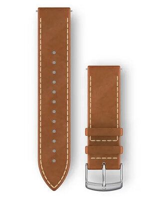 Bőrszíj Garmin 20mm (pro Venu, Venu Sq, Venu 2 Plus aj.), barna, Quick Release