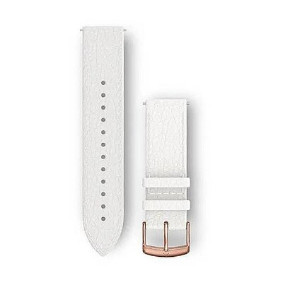 Bőr óraszíj Garmin 20mm (kompatibilis Venu, Venu Sq, Venu 2 plus stb.), fehér V1, Quick Release, 010-12691-0B