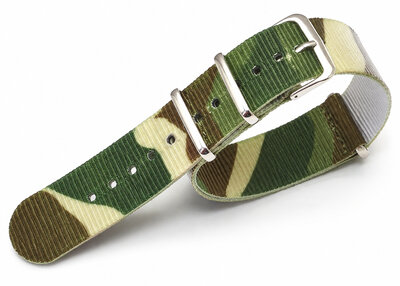 Nylon óraszíj Ricardo Kronplatz, terepszínű, NATO