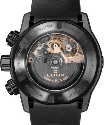 Edox CO-1 Automatic Chronograph Helium Valve 01125-clngnbunn