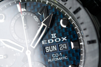Edox CO-1 Automatic Chronograph Helium Valve 01125-clngnbunn