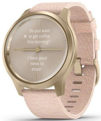 Garmin Vívomove 3 Style, Light Gold / Pink Nylon Band