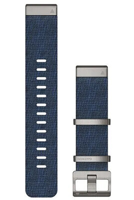 Nylon óraszíj Garmin 22mm (kompatibilis Garmin Fenix 8/7/6 (47mm), Epix 2 stb.), kék V1, QuickFit, 010-12738-02