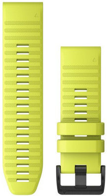 Szilikon óraszíj Garmin 26mm (kompatibilis Garmin Fenix 8/7X/6X (51mm), Tactix stb.), sárga V1, QuickFit, 010-12864-04