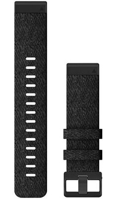 Nylon óraszíj Garmin 22mm (kompatibilis Garmin Fenix 8/7/6 (47mm), Epix 2 stb.), fekete V1, QuickFit, 010-12863-07
