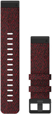 Nylon óraszíj Garmin 22mm (kompatibilis Garmin Fenix 8/7/6 (47mm), Epix 2 stb.), piros V1, QuickFit, 010-12863-06