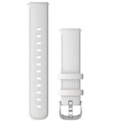 Bőrszíj Garmin 18mm (pro Venu 2S, Vívoactive 4S, Vívomove 3S), fehér V2, Quick Release
