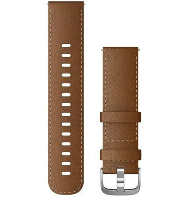 Bőrszíj Garmin 22mm (pro Venu, Forerunner 255, Vívoactive 4 aj.), barna, Quick Release