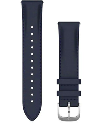bőr óraszíj Garmin 20mm (kompatibilis Venu, Venu Sq, Venu 2 plus stb.), kék, Quick Release, 010-12924-20