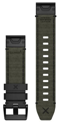 bőr óraszíj Garmin 22mm (kompatibilis Garmin Fenix 8/7/6 (47mm), Epix 2 stb.), fekete V3, QuickFit, 010-12738-19