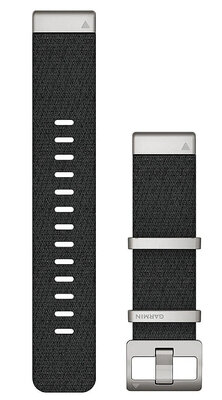 Nylon pánt Garmin 22mm (pro Garmin Fenix 8/7/6 (47mm), Epix 2 aj.), fekete V2, QuickFit